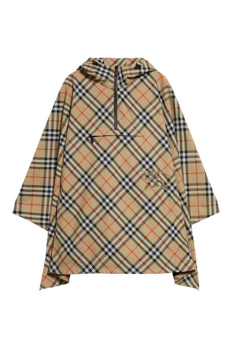 Bias Check Hooded Poncho, Alternate, color, SAND
