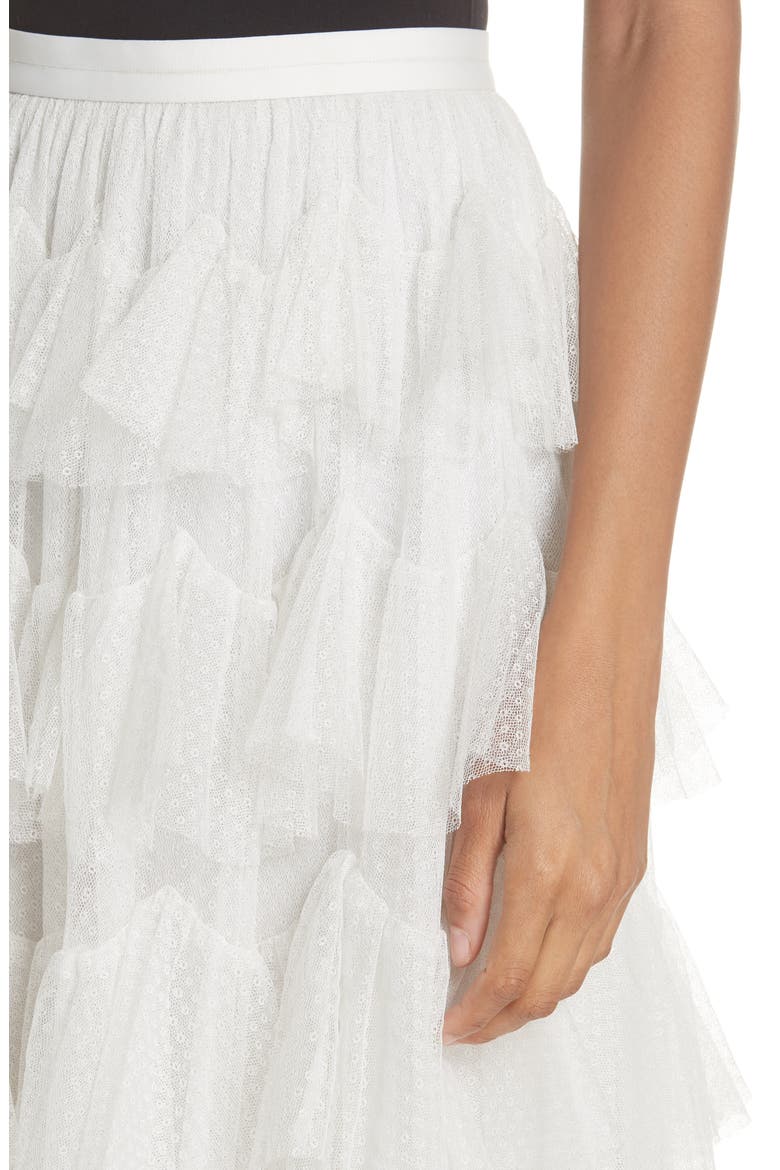 Tiered Tulle Skirt, Alternate, color, PEARL
