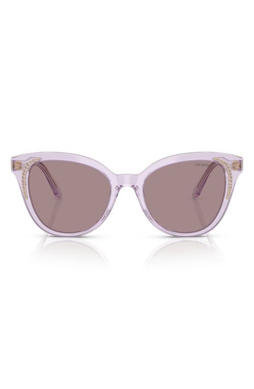 Swarovski 53mm Butterfly Sunglasses In Purple