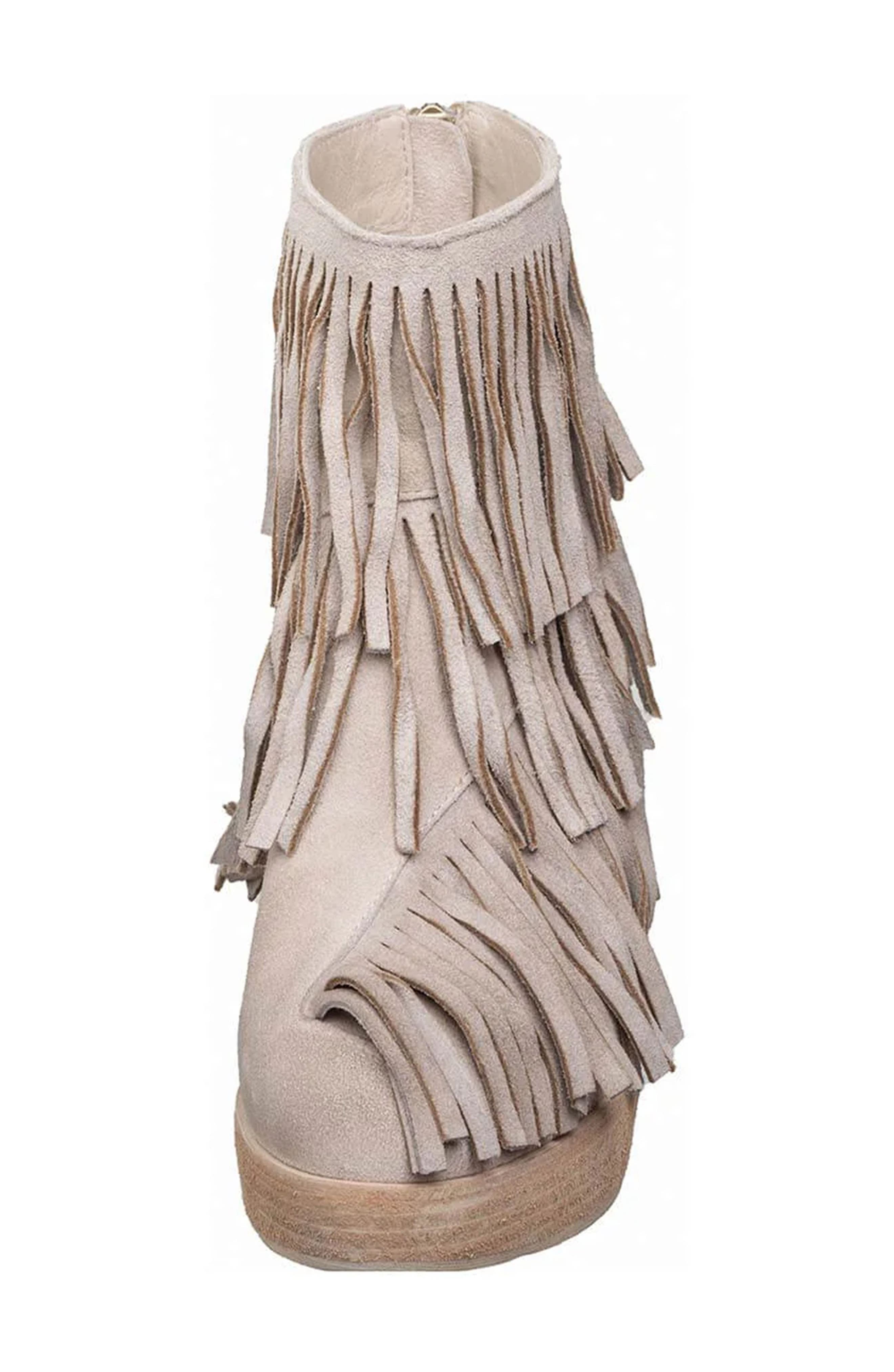 Ember Fringed Suede Boot, Alternate, color, MAKE UP
