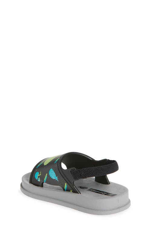 Shop Ipanema Kids' Pineapple Slingback Sandal In Grey/black