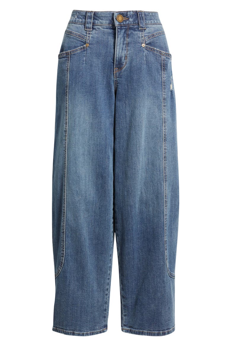 High Waist Barely Barrel Jeans, Alternate, color, MID BLUE ARTISANAL