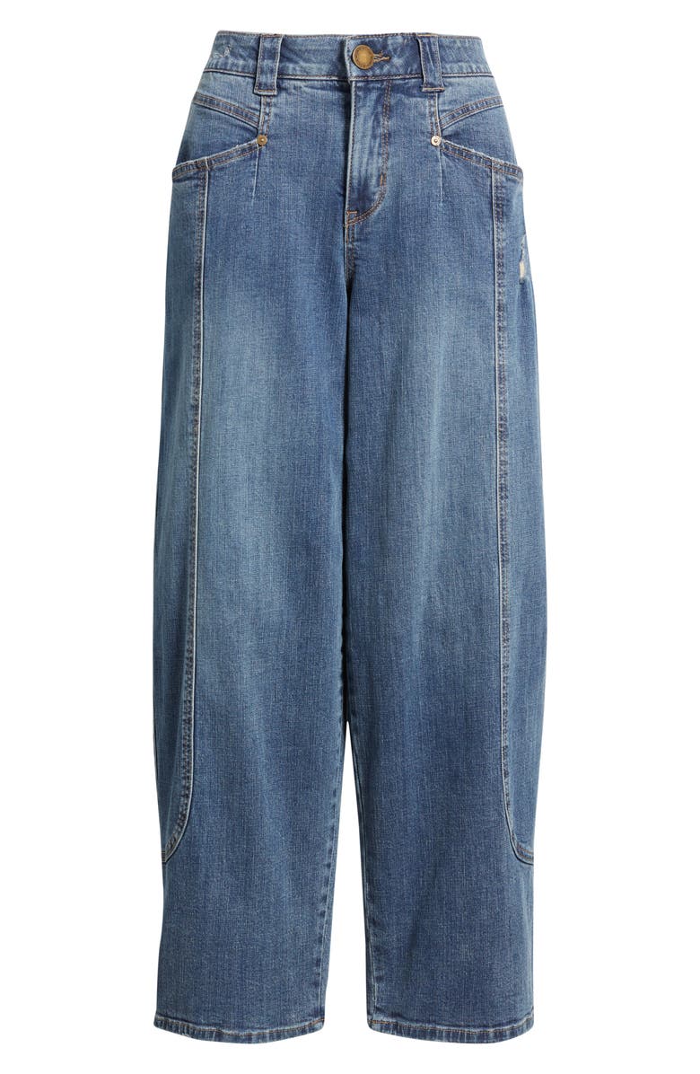 Wit
Wisdom High Waist Barely Barrel Jeans, Main, color, Mid Blue Artisanal