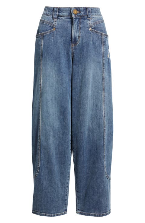 High Waist Barely Barrel Jeans (Mid Blue Artisanal)