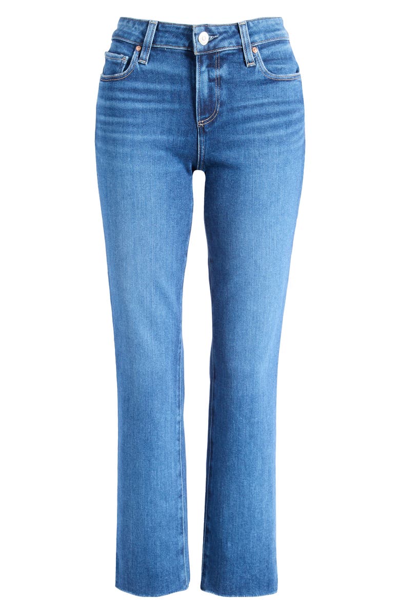 PAIGE Amber Raw Hem Straight Leg Ankle Jeans, Alternate, color, 