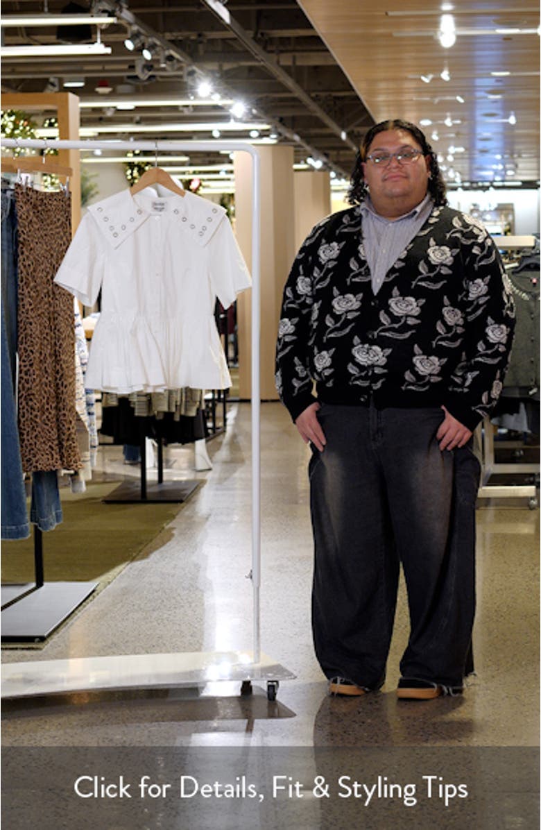 Cyrus Grommet Collar Button-Up Peplum Top, sales video thumbnail