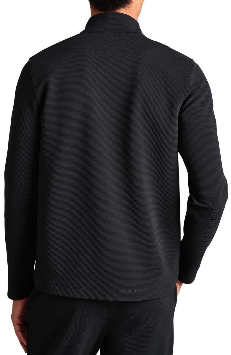 Rhone Covert Rib Quarter Zip Pullover, Alternate, color, Black