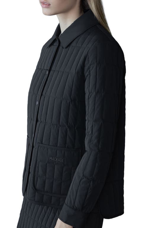 Mackage Dulcia Quilted Down Jacket In Black