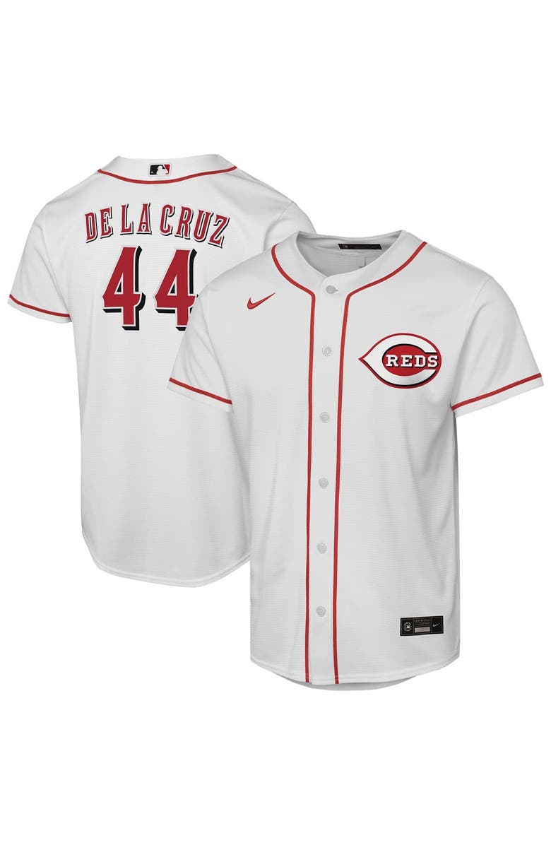 Nike Youth Nike Elly De La Cruz White Cincinnati Reds Home Replica Player Jersey, Main, color, White