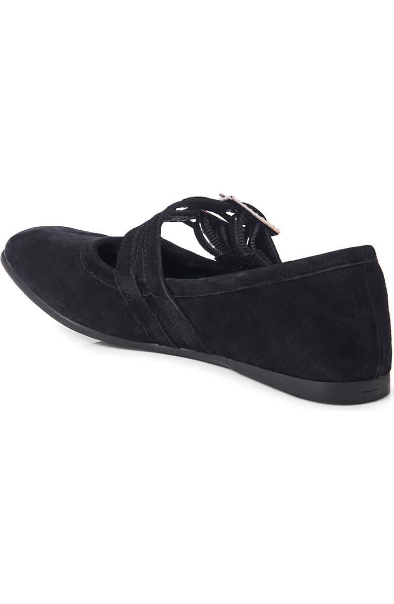 Free People Gemini Rhinestone Buckle Ballet Flat, Alternate, color,