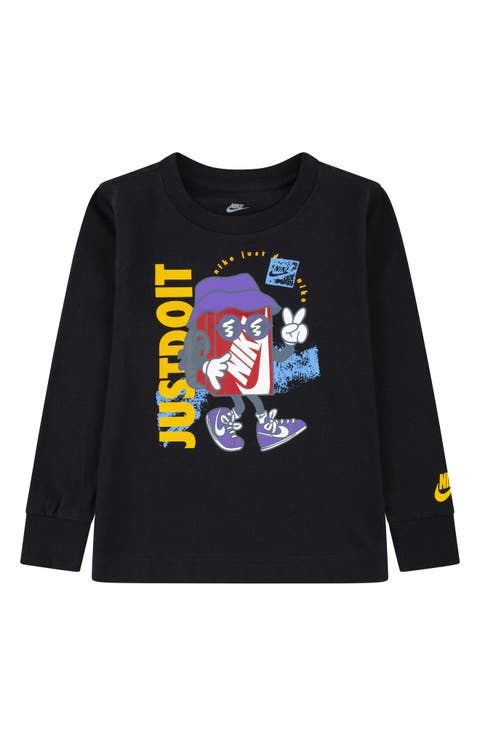 Kids' Boxy Peace Long Sleeve Graphic T-Shirt (Toddler & Little Kid)