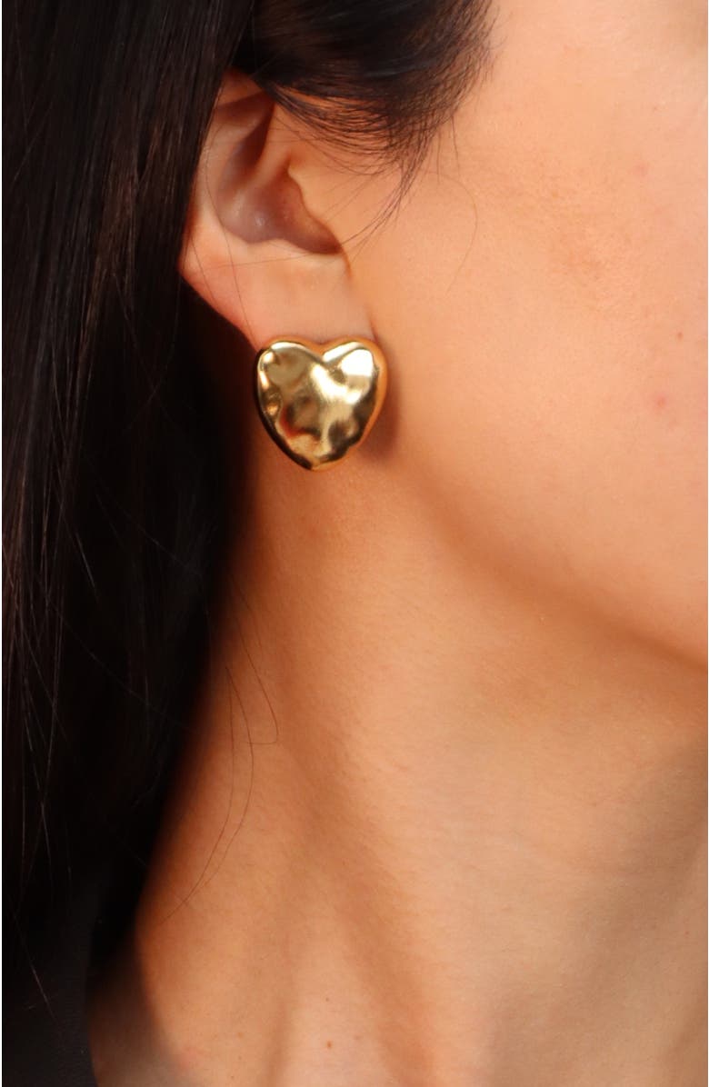 RC RETRO CHIC Heart of Eden Stud Earrings, Alternate, color, Gold