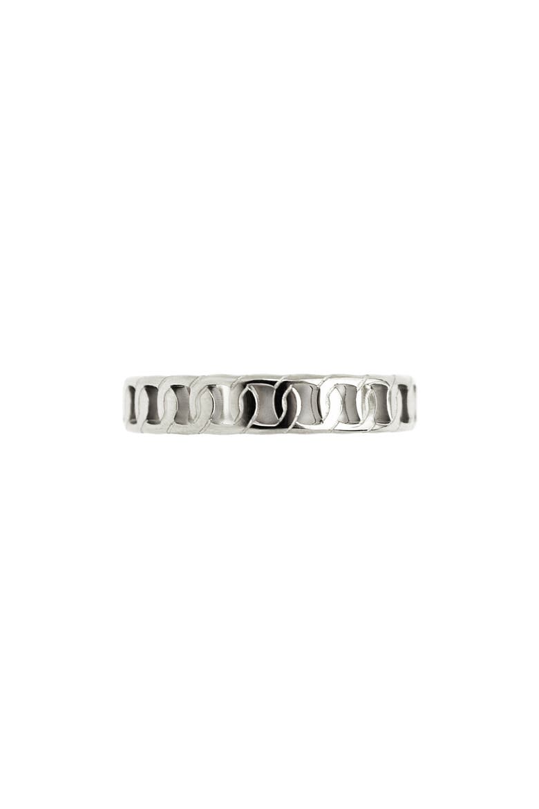 Chain Band Ring, Alternate, color, SILVER