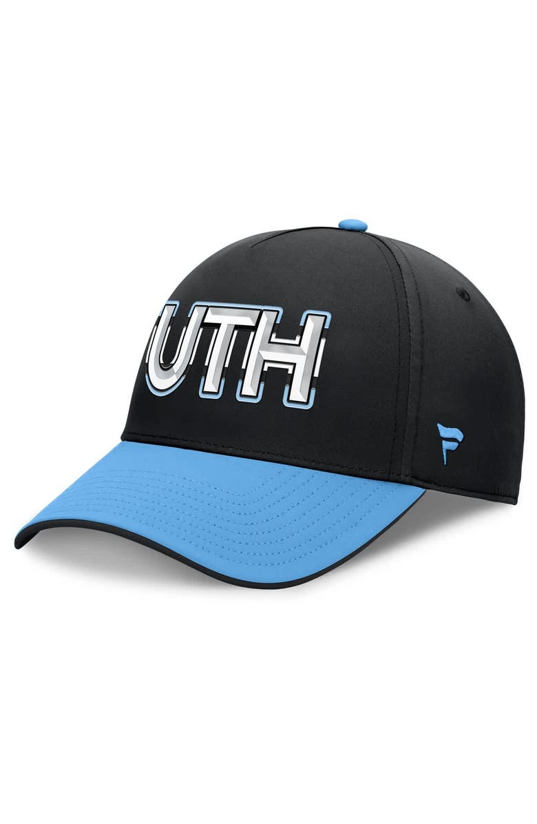 FANATICS Men's Fanatics Black/Light Blue Utah Mammoth Authentic Pro Rink Team Code Flex Hat, Main, color, Black