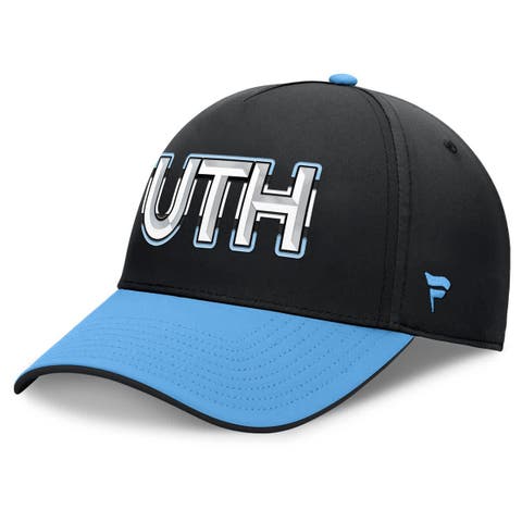 Men's Fanatics Black/Light Blue Utah Mammoth Authentic Pro Rink Team Code Flex Hat