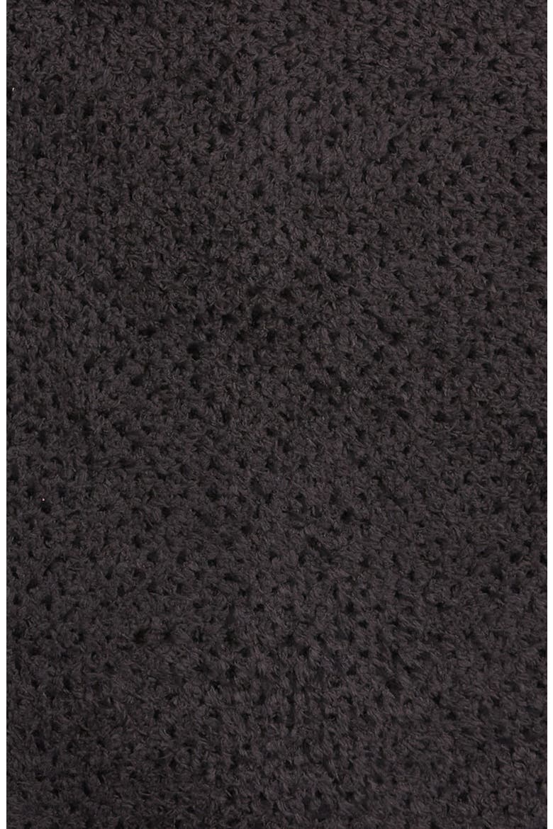 Basket Stitch Square Pillow, Alternate, color, CARBON/ BLACK