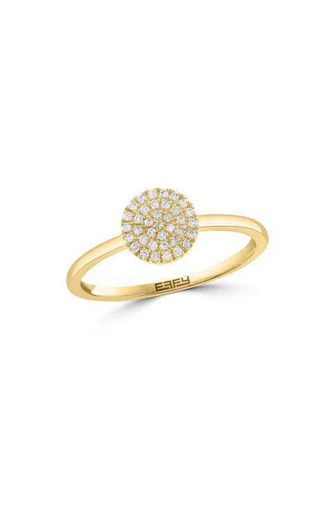 Pavé Diamond Disc Ring
