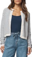 Splendid Amber Stripe Crop Cotton & Wool Blend Cardigan
