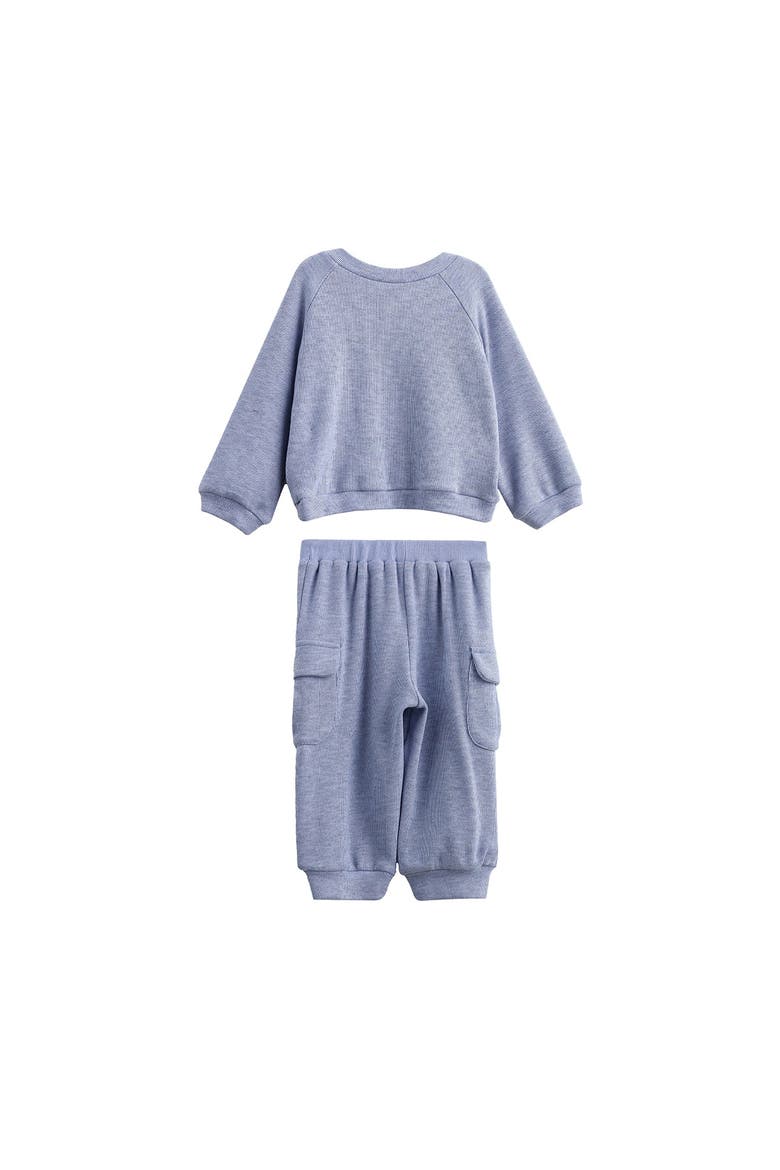 Daniel Long Sleeve Solid Henley Cargo Jogger Set, Alternate, color, Blue