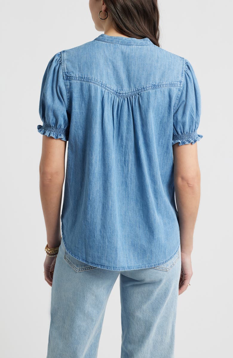 Caslon<sup>®</sup> Chambray Button-Up Shirt, Alternate, color, Medium Wash