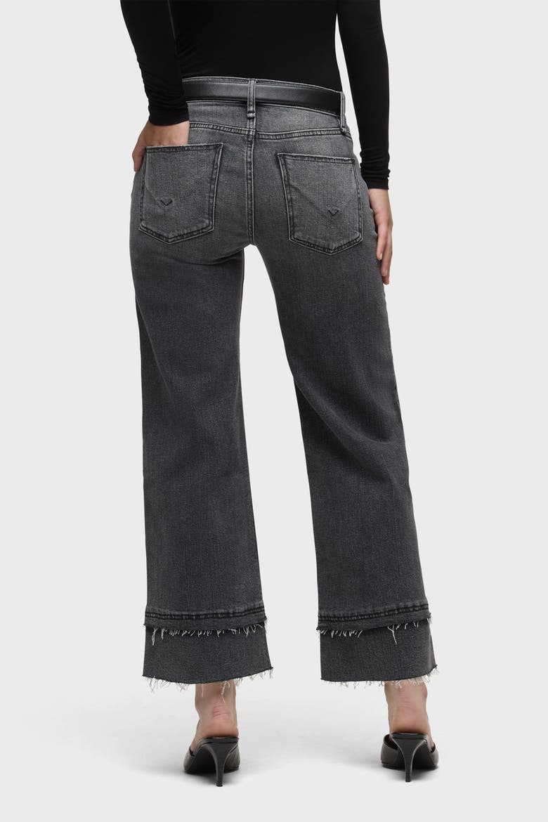 Rosie Wide Leg Ankle Raw Hem, Alternate, color, ASPHALT