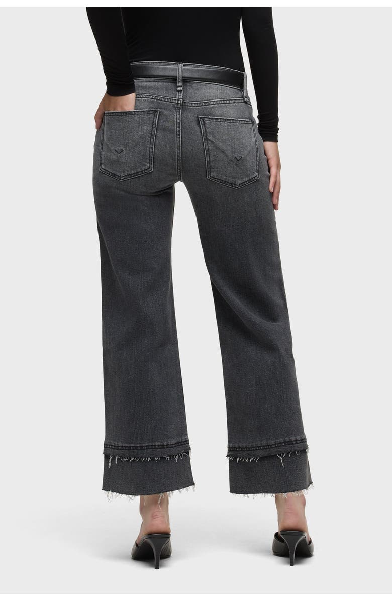 Hudson Jeans Rosie Wide Leg Ankle Raw Hem, Alternate, color, Asphalt