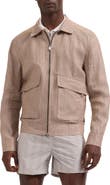 Bugatchi Linen Bomber Jacket