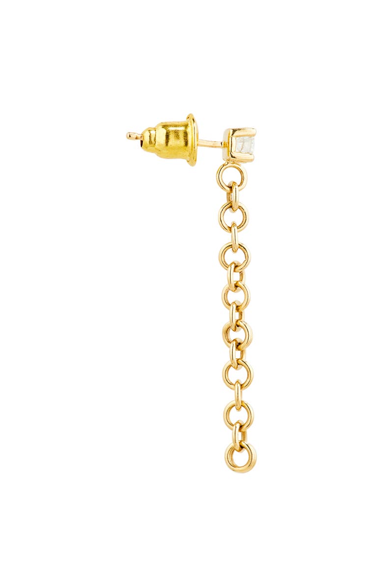 Spinelli Kilcollin Anaka Diamond Stud Single Linear Drop Earring, Alternate, color, Yellow Gold