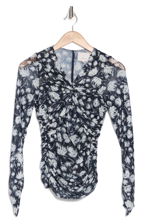 Cinq À Sept Aniya Floral Mesh Top In Multi