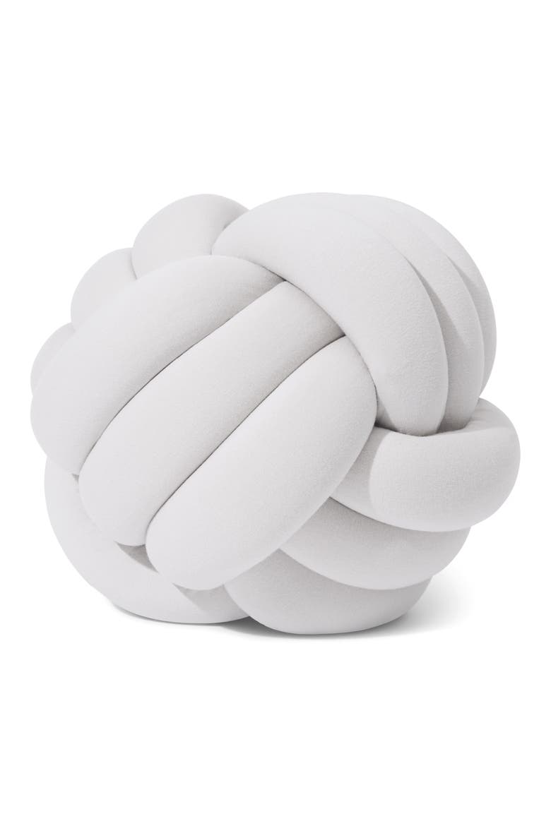 Hugget Knot Organic Cotton Accent Pillow, Main, color, MOONSTONE GREY
