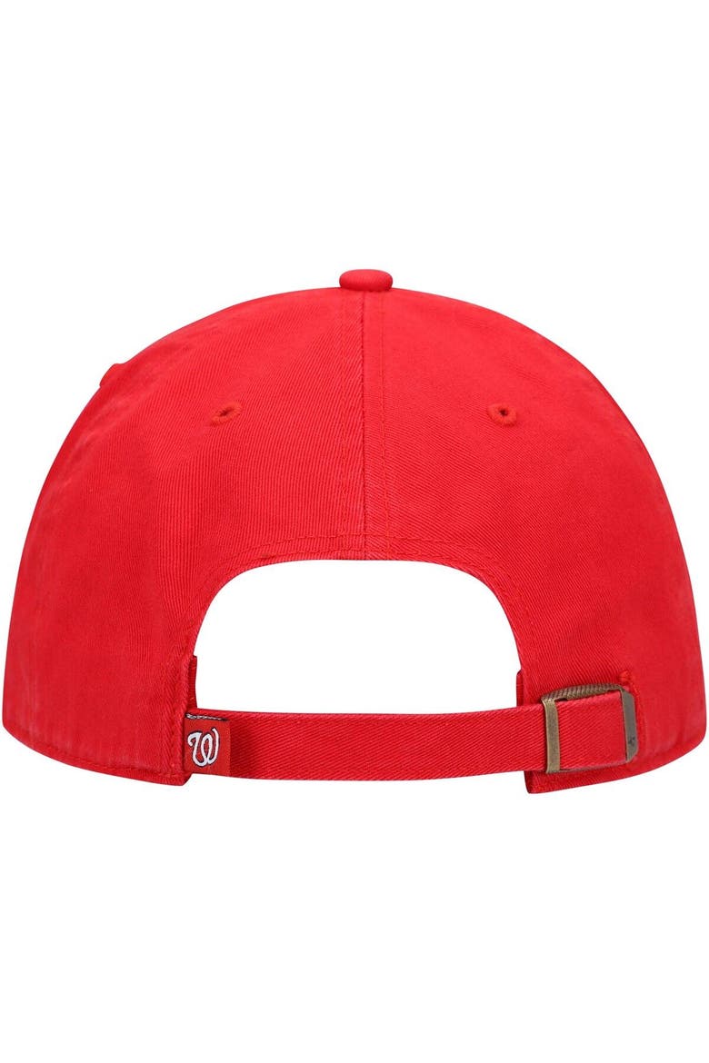 Men's '47 Red Washington Nationals Clean Up Adjustable Hat, Alternate, color, Red