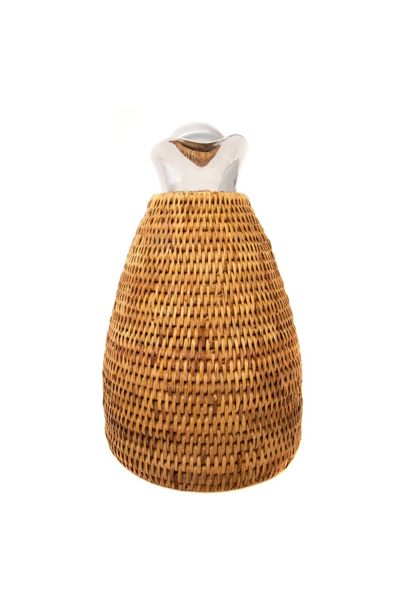 Artifacts Trading Company<sup>™</sup> Artifacts Rattan 1.5 Liter Stainless Steel Thermos, Alternate, color, Honey Brown