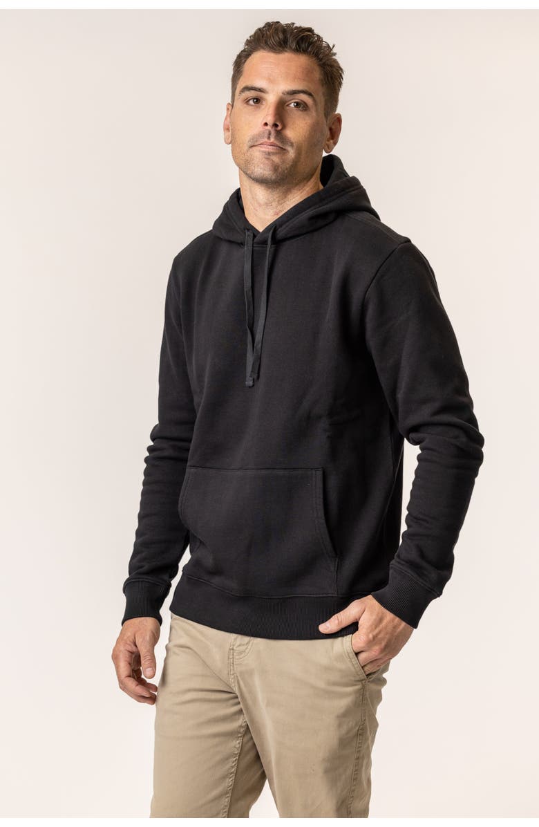 Vottera Organic Cotton Pullover Hoodies, Alternate, color, Black