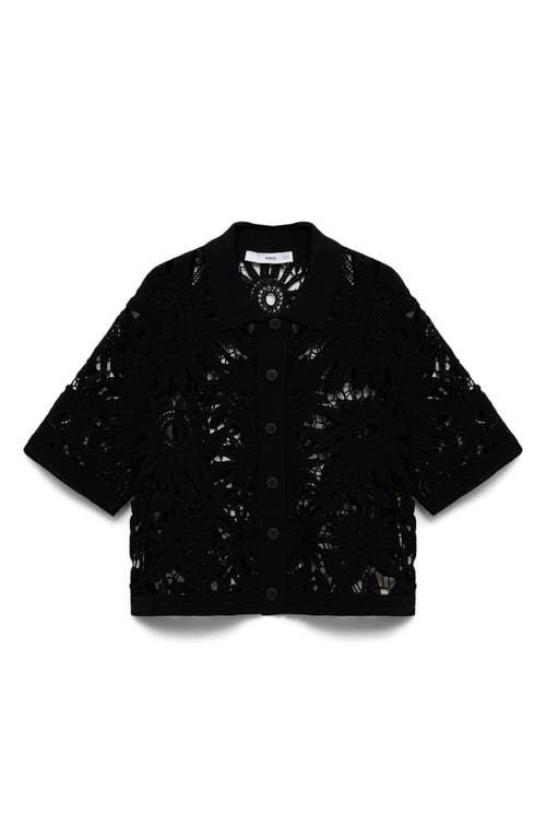 Mango Open Stitch Button-up Polo