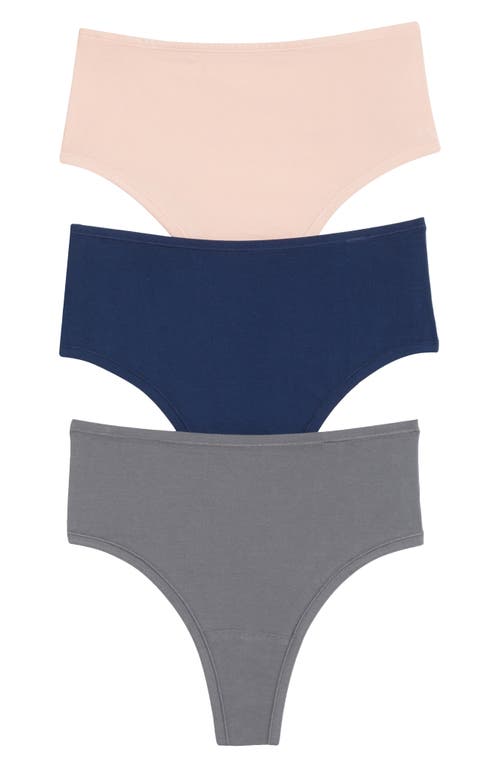 Hanky Panky Play Assorted 3-pack High Waist Thongs In Multi