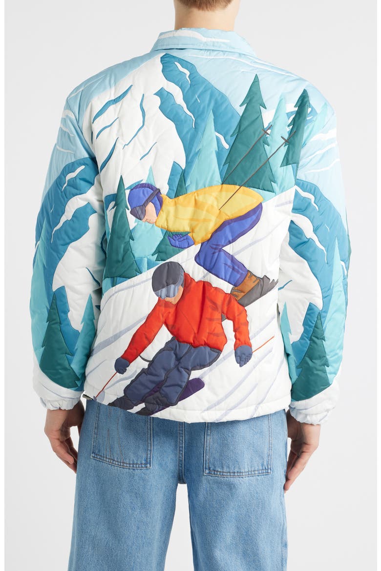 Ski Puffer Jacket, Alternate, color, BLUE