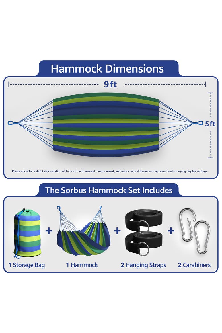 Double Hammock, Alternate, color, BLUE/ GREEN