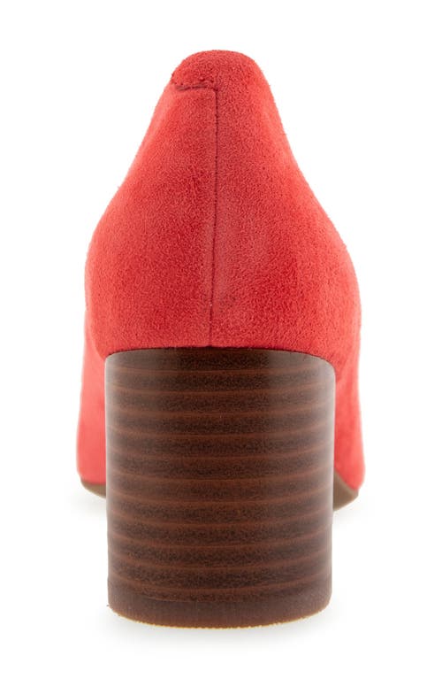 Aerosoles Ebel Block Heel Pump In Coral Suede