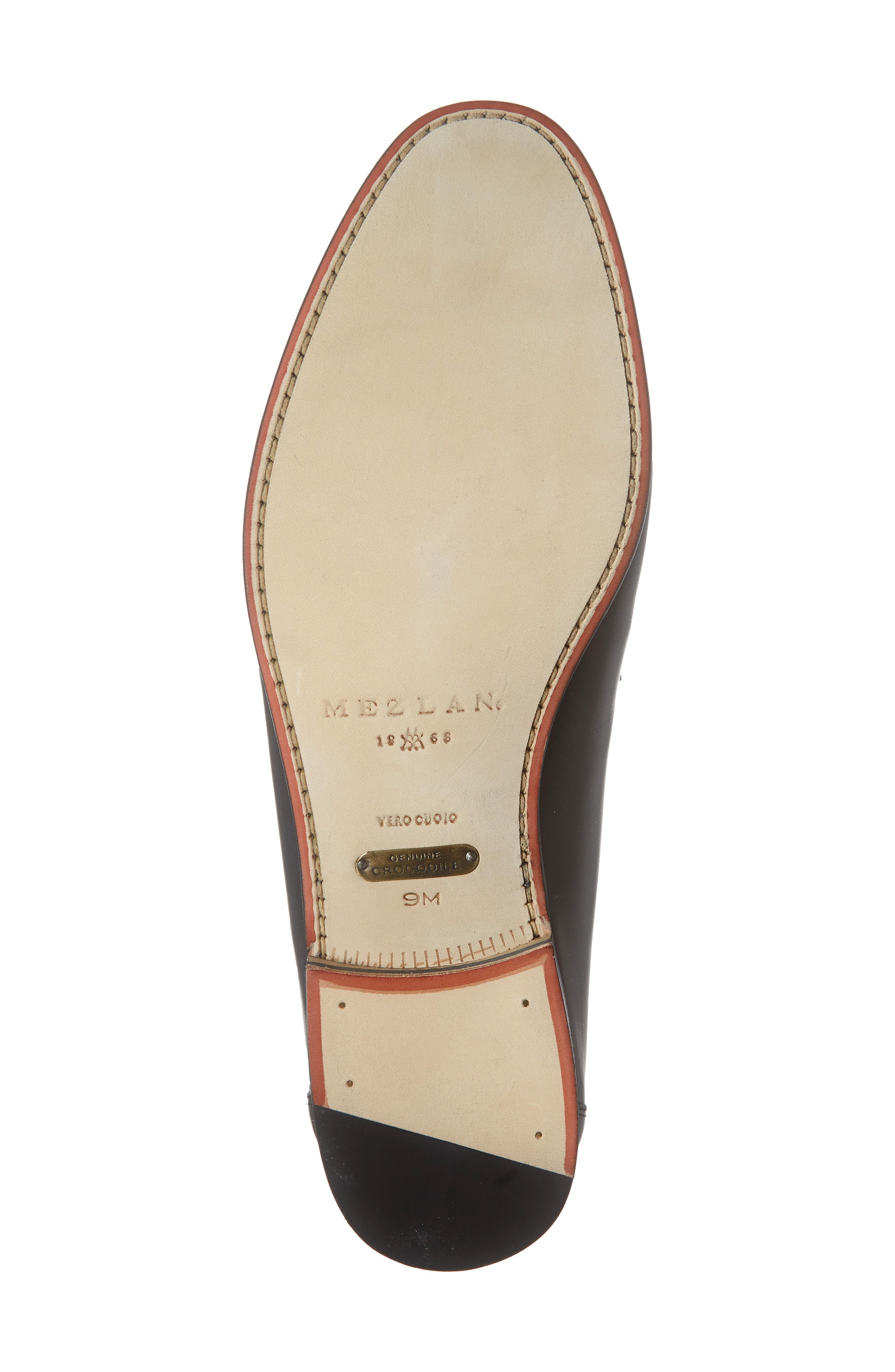 Mezlan Sica Crocodile Leather Penny Loafer, Alternate, color, 