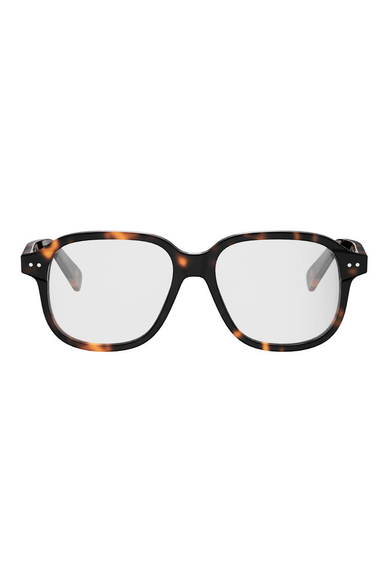 54mm Thin Geometric Optical Glasses, Main, color, DARK HAVANA