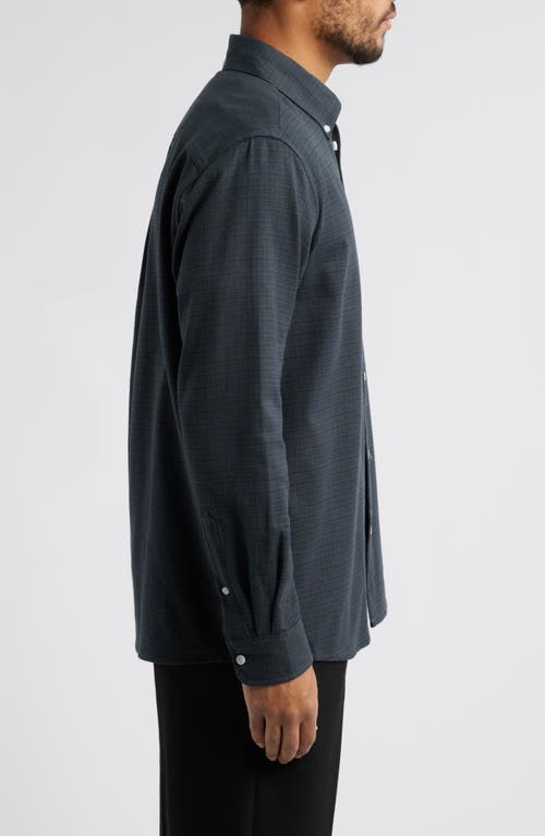 Les Deux Kent Check Flannel Button-down Shirt In Black