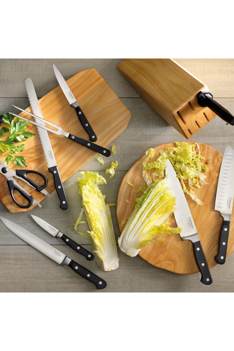 SABRE 9-Piece Knife Block, Alternate, color, Black