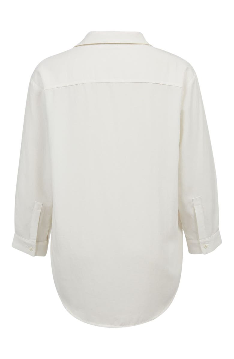 Celtic & Co. Linen Blend Relaxed Blouse, Alternate, color, Chalk