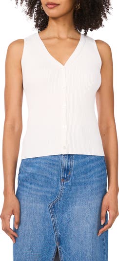 Rib Button-Up Vest