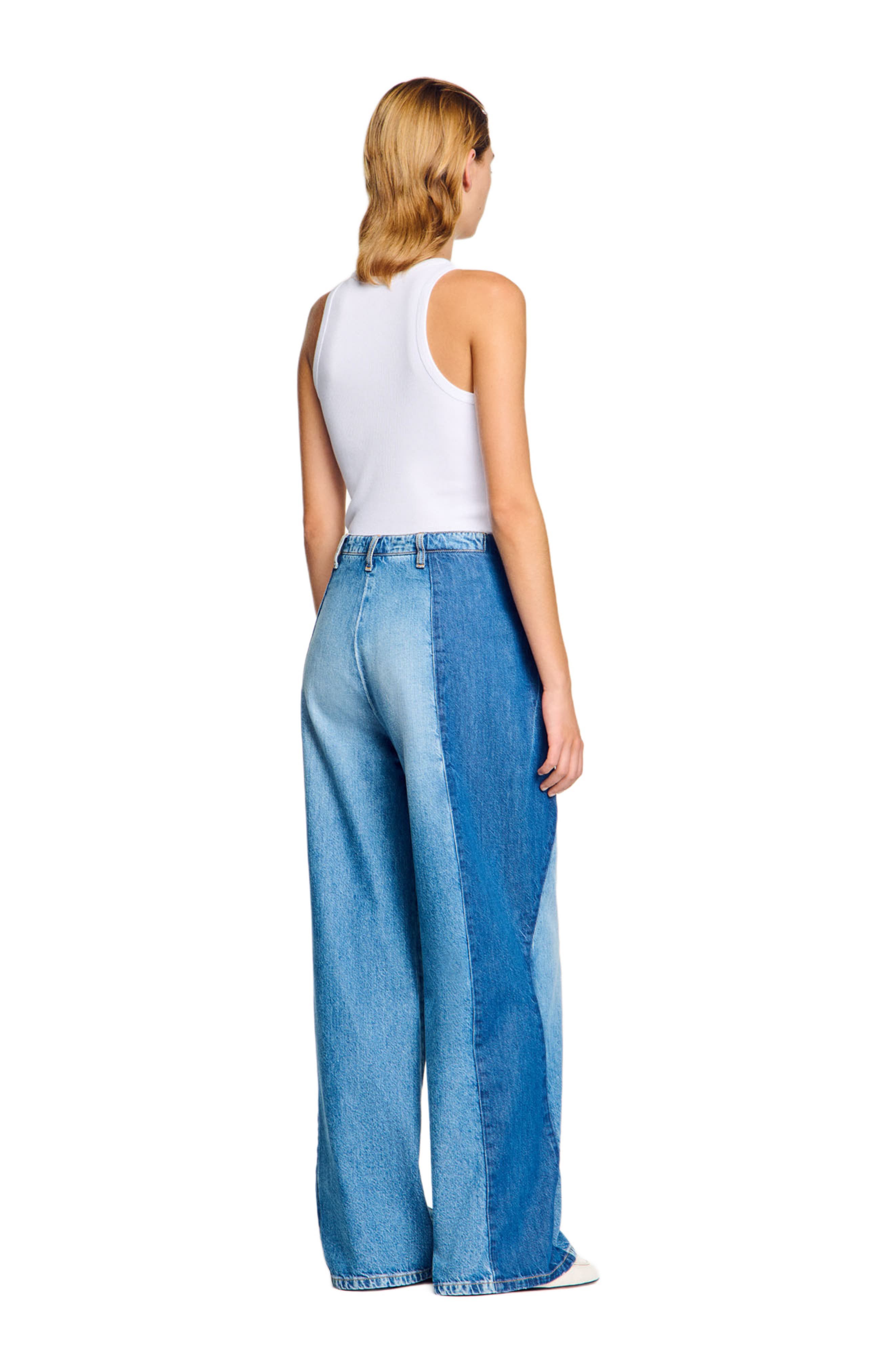 Jeans with contrasting panels - image 2