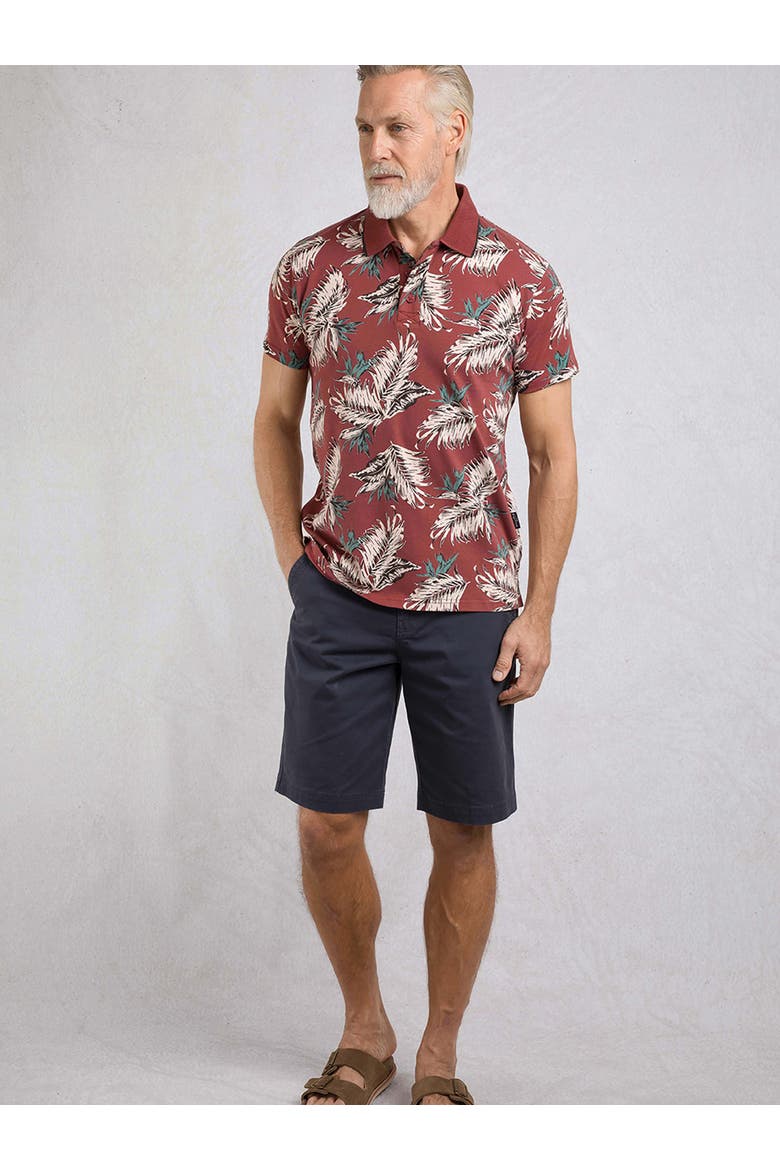 Sarat Printed Polo, Alternate, color, Paprika