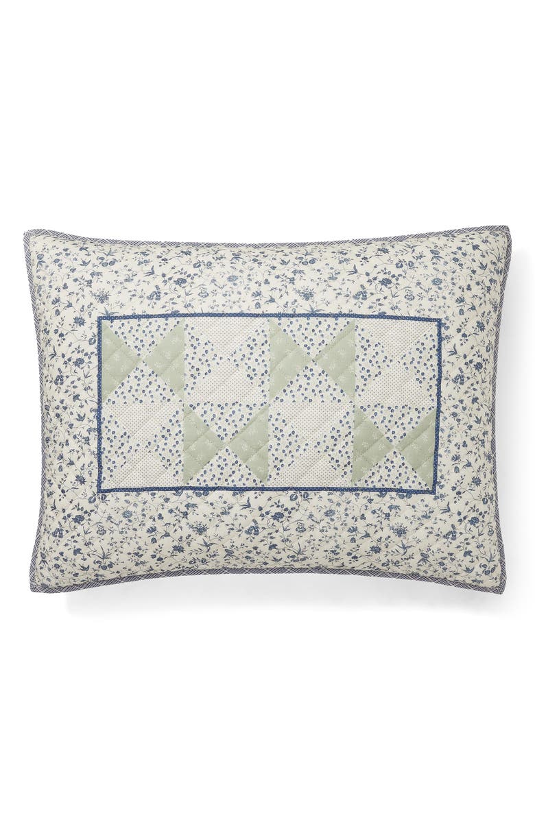 Lauren Ralph Lauren Lidia Quilted Cotton Sham, Main, color, Sage Multi