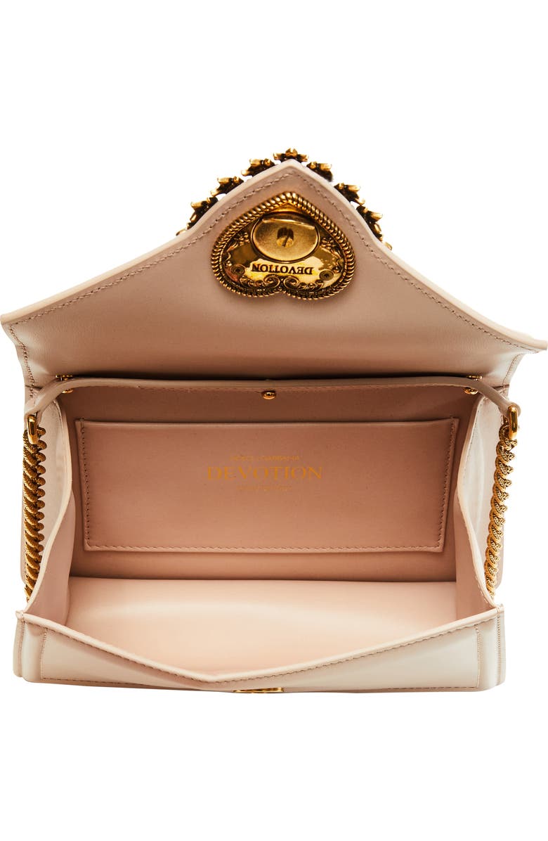 Dolce&Gabbana Mini Devotion Leather Top Handle Bag, Alternate, color, Powder Pink
