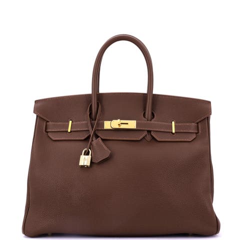 Birkin Handbag Brown Togo with Gold Hardware 35