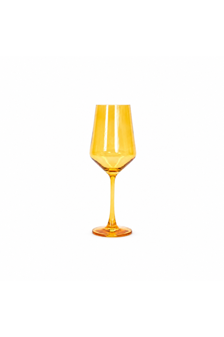 Stemmed Wine Glass - Set of 4, Alternate, color, Sunshine Yellow